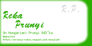 reka prunyi business card